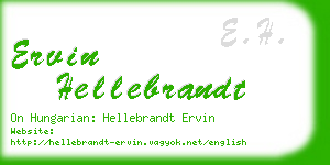 ervin hellebrandt business card